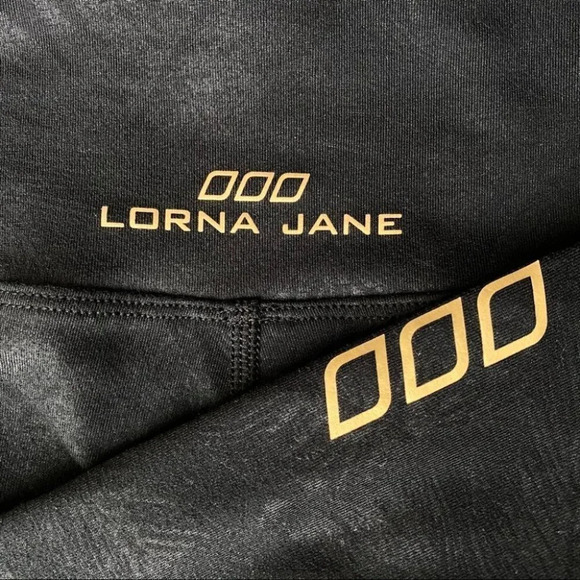 Lorna Jane Black Luxe Palm Full  Length Leggings - Picture 7 of 11